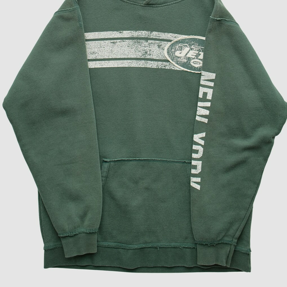New York Jets 2000s Hooded Pullover Sweatshirt Green Vintage