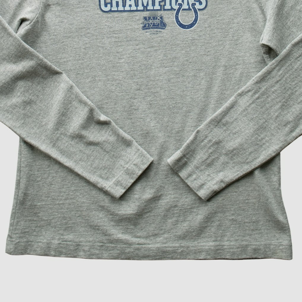 Indianapolis Colts 2007 Long Sleeve T-shirt Heather Gray Vintage