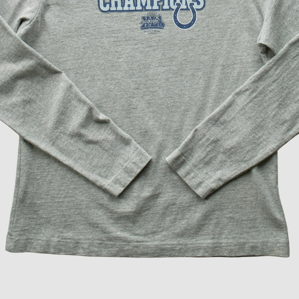 Indianapolis Colts 2007 Long Sleeve T-shirt Heather Gray Vintage