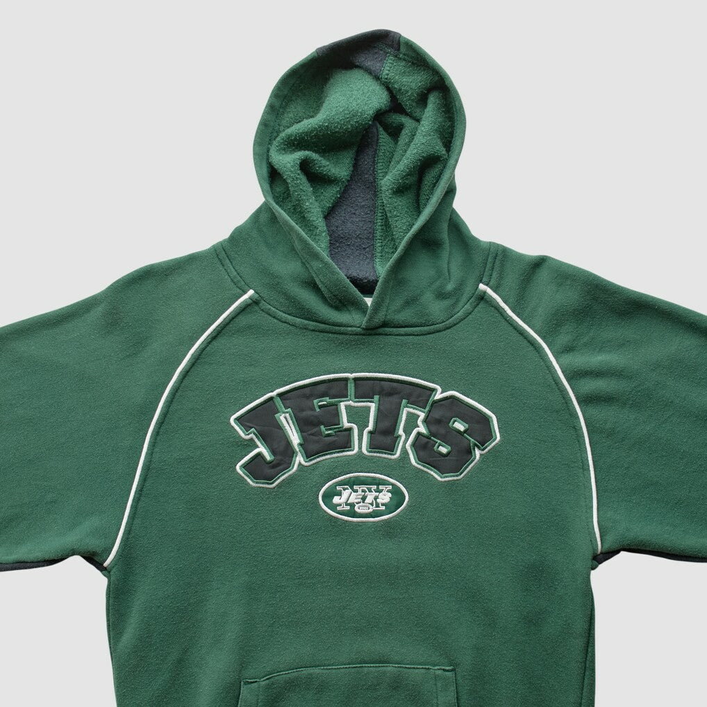 New York Jets NFL 2000s Hooded Pullover Sweatshirt Green Vintage