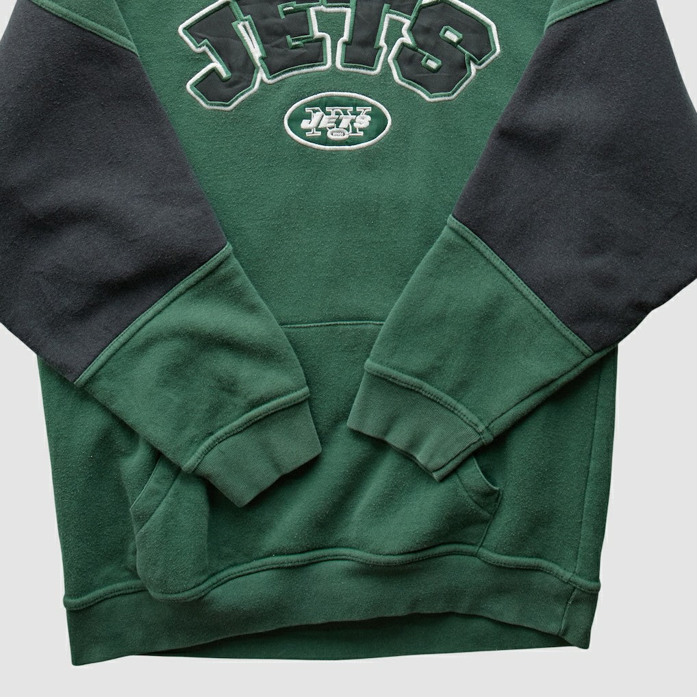New York Jets NFL 2000s Hooded Pullover Sweatshirt Green Vintage