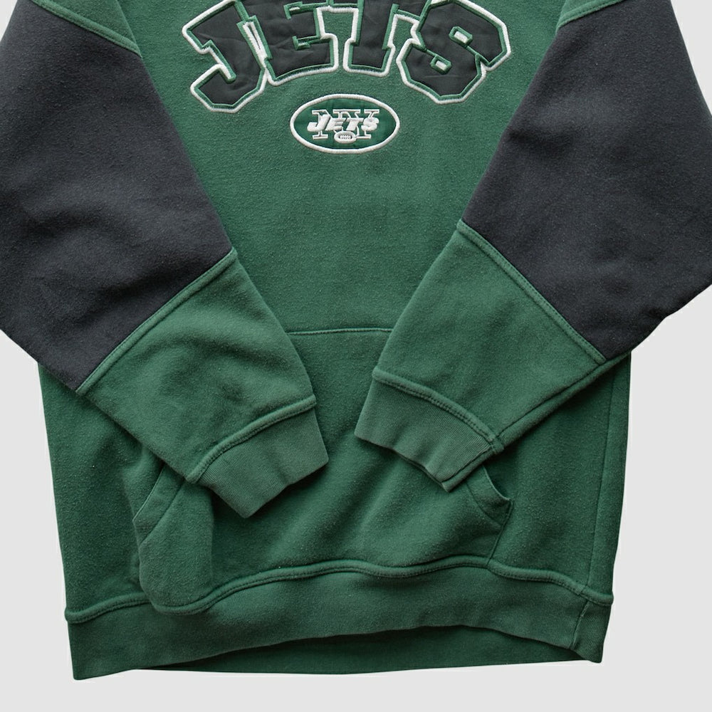 New York Jets NFL 2000s Hooded Pullover Sweatshirt Green Vintage