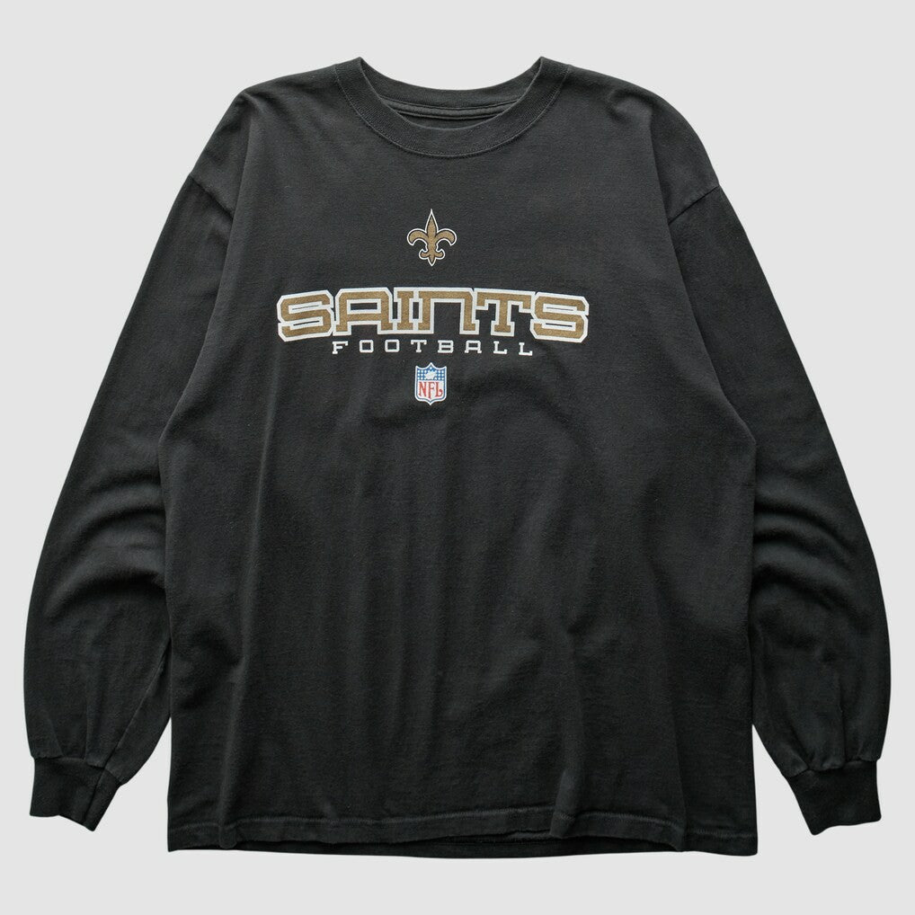 New Orleans Saints 2000s Long Sleeve T-shirt Black Vintage