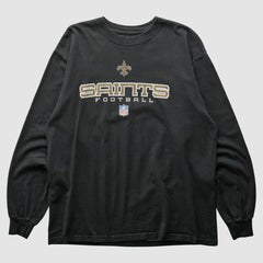 New Orleans Saints 2000s Long Sleeve T-shirt Black Vintage