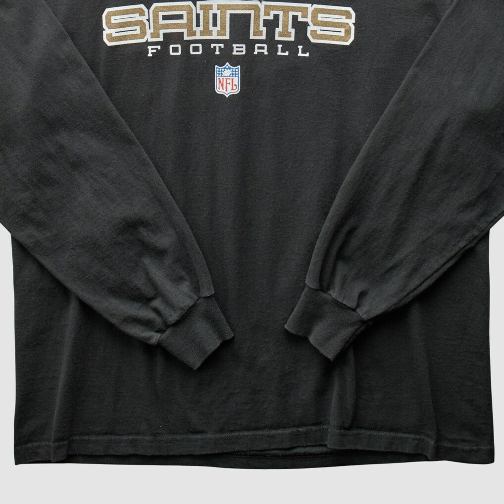 New Orleans Saints 2000s Long Sleeve T-shirt Black Vintage
