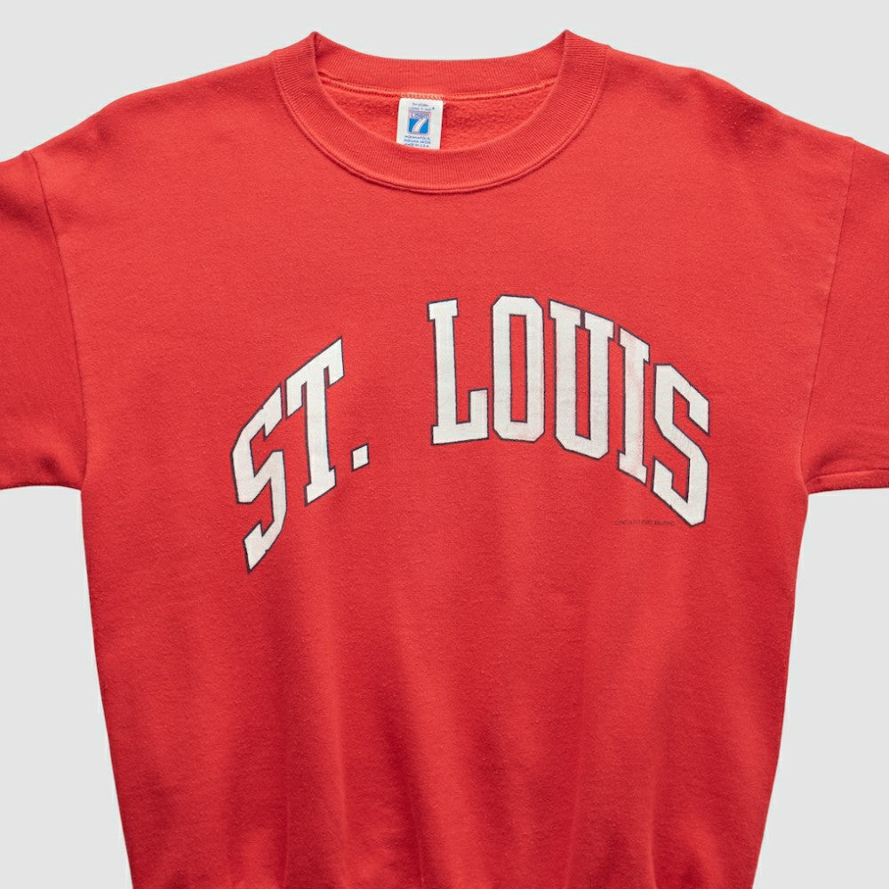 St. Louis Cardinals Logo 7 90s Sweatshirt - Red - XS by Fanatics Real Vintage Sweatshirts