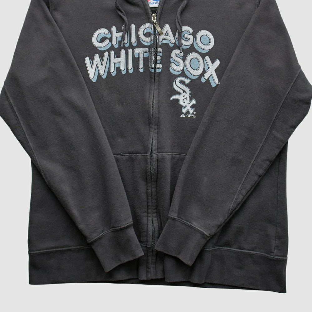 Chicago White Sox Majestic 2010 Hooded Full Zip Sweatshirt - Black - S by Fanatics Real Vintage Sweatshirts