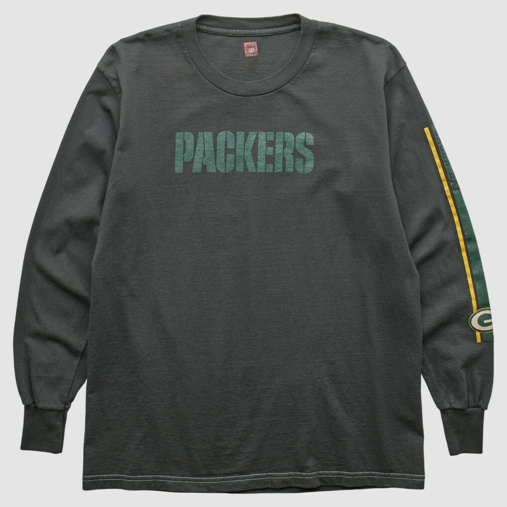 Green Bay Packers NFL 2000s Long Sleeve T-shirt Charcoal Vintage
