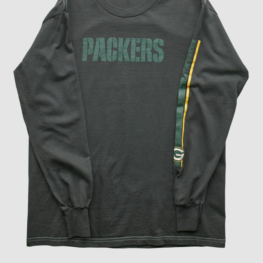 Green Bay Packers NFL 2000s Long Sleeve T-shirt Charcoal Vintage