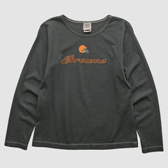 Cleveland Browns NFL 2000s Long Sleeve T-shirt Charcoal Vintage