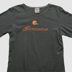 Cleveland Browns NFL 2000s Long Sleeve T-shirt Charcoal Vintage