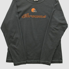 Cleveland Browns NFL 2000s Long Sleeve T-shirt Charcoal Vintage