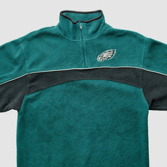 Philadelphia Eagles NFL 2000s 1/4 Zip Sweatshirt Green Vintage