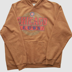 Chicago Cubs 2000s Hooded Pullover Sweatshirt - Tan - M by Fanatics Real Vintage Pullover