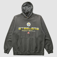 Pittsburgh Steelers NFL 2010s Hooded Pullover Sweatshirt Gray Vintage