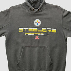 Pittsburgh Steelers NFL 2010s Hooded Pullover Sweatshirt Gray Vintage