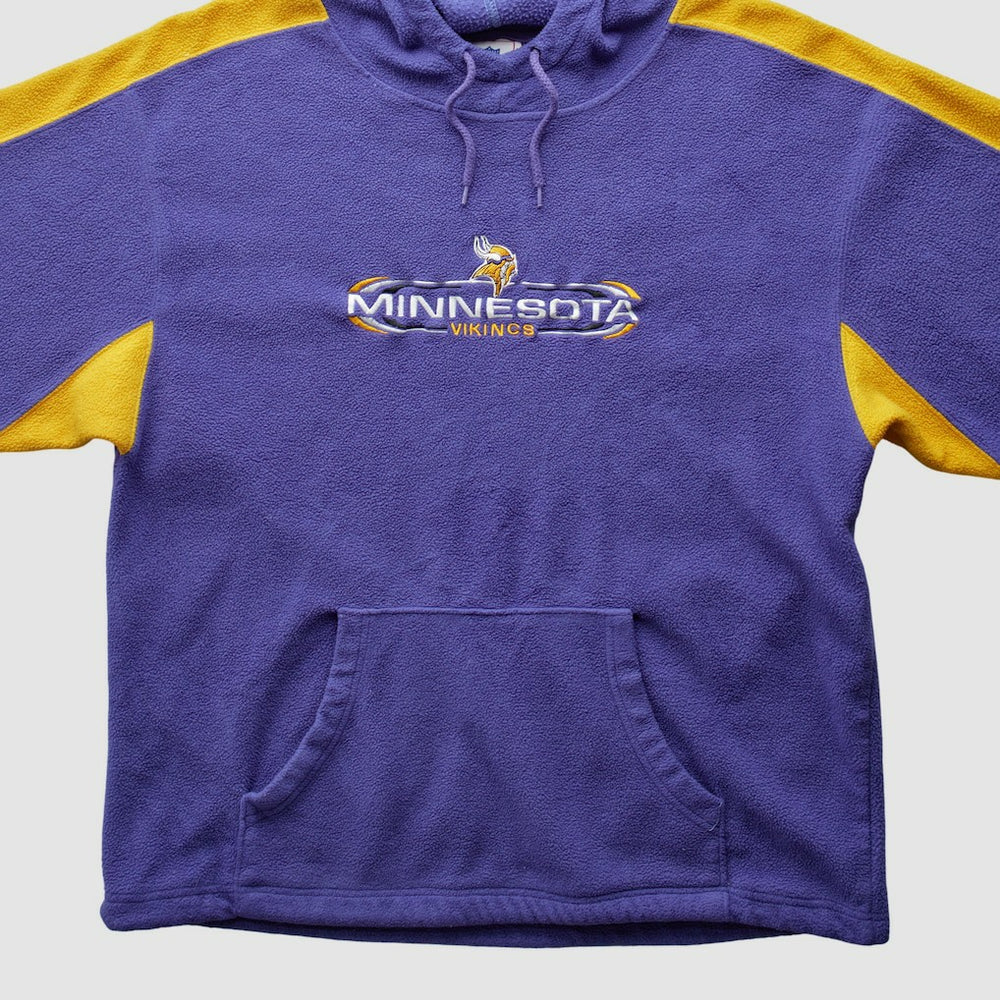 Minnesota Vikings NFL 2000s Hooded Pullover Sweatshirt Purple Vintage