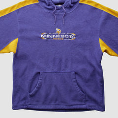 Minnesota Vikings NFL 2000s Hooded Pullover Sweatshirt Purple Vintage