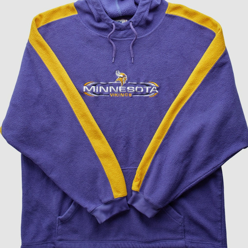 Minnesota Vikings NFL 2000s Hooded Pullover Sweatshirt Purple Vintage