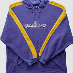 Minnesota Vikings NFL 2000s Hooded Pullover Sweatshirt Purple Vintage