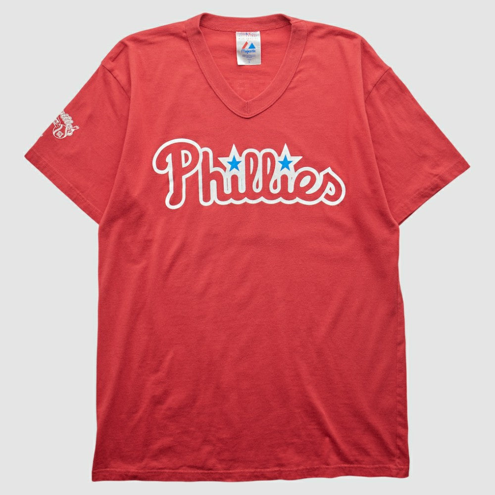 Philadelphia Phillies Majestic 2000s T-shirt - Red - M by Fanatics Real Vintage T-shirts