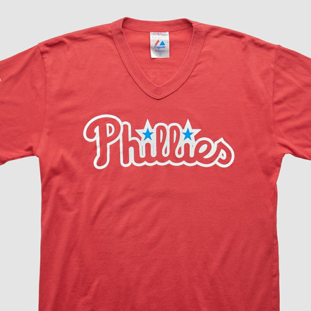 Philadelphia Phillies Majestic 2000s T-shirt - Red - M by Fanatics Real Vintage T-shirts