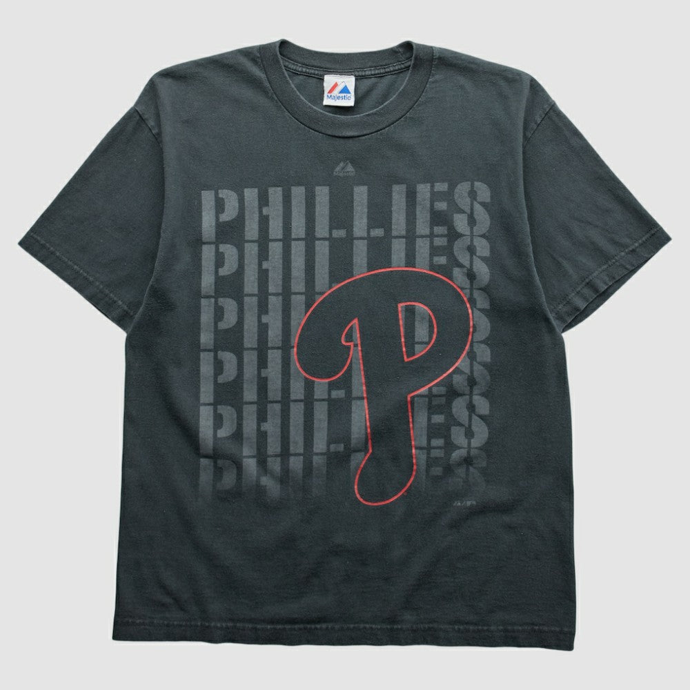 Philadelphia Phillies Majestic 2010s T-shirt - Black - M by Fanatics Real Vintage T-shirts