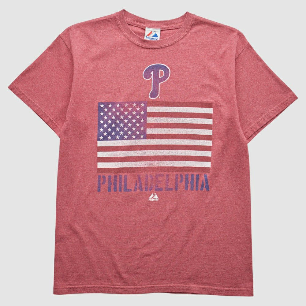 Philadelphia Phillies Majestic 2010s T-shirt - Maroon - S by Fanatics Real Vintage T-shirts