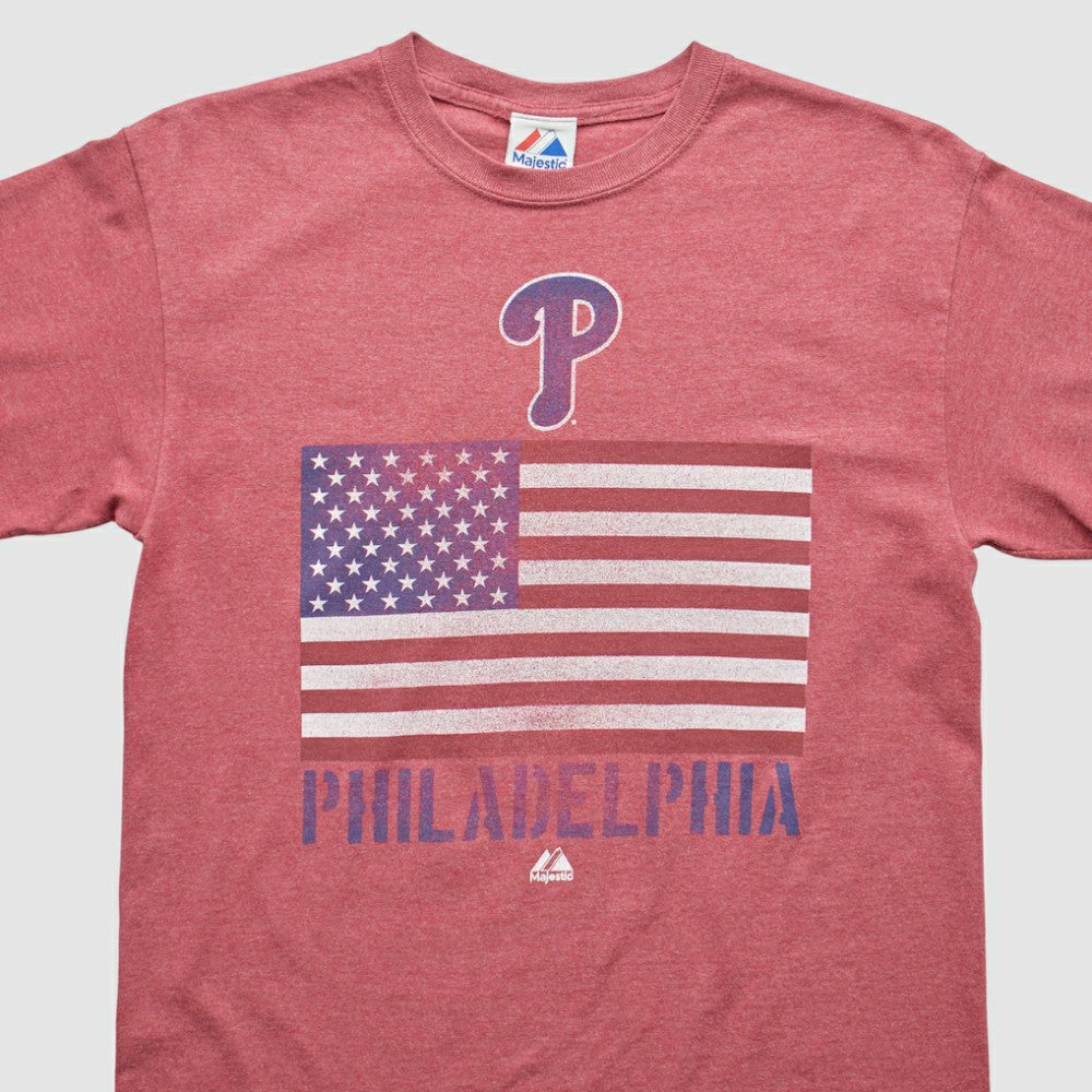 Philadelphia Phillies Majestic 2010s T-shirt - Maroon - S by Fanatics Real Vintage T-shirts