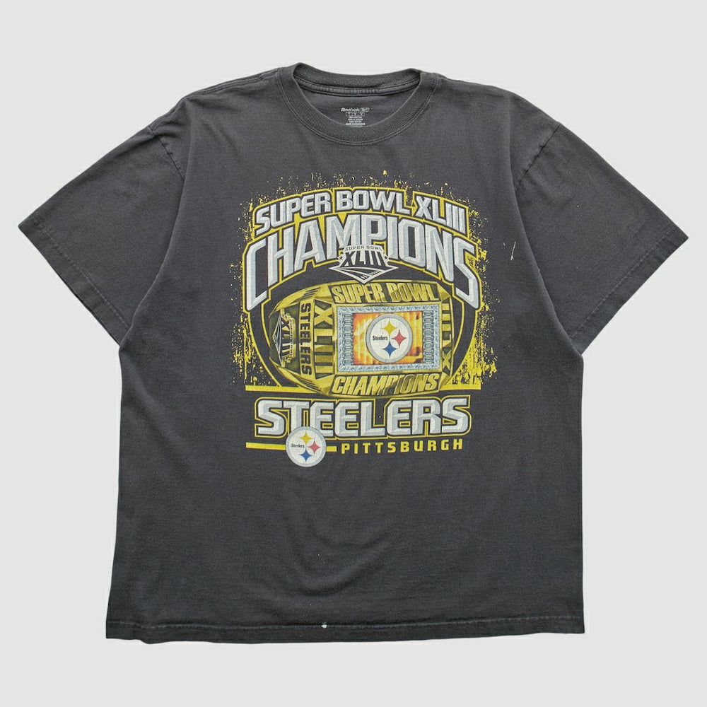 Pittsburgh Steelers Reebok 2009 T-shirt Black Vintage