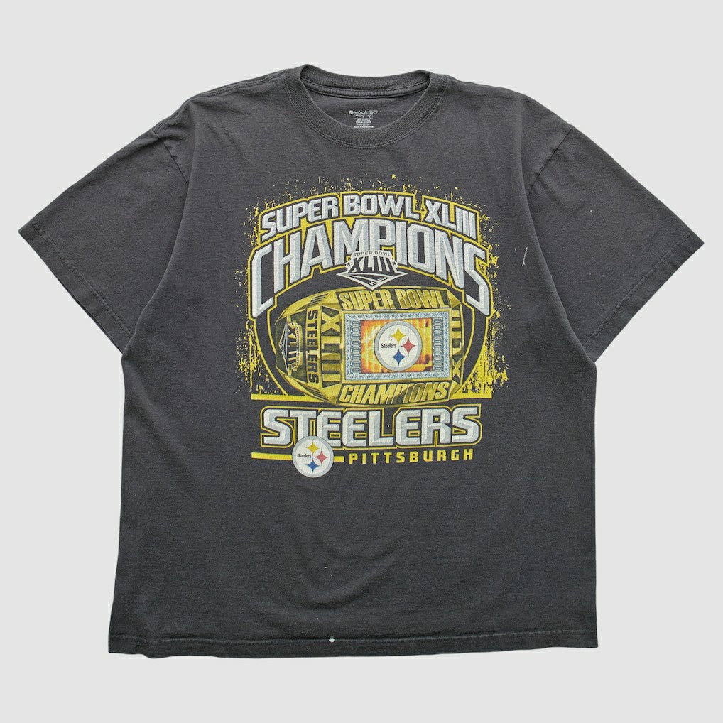Pittsburgh Steelers Reebok 2009 T-shirt Black Vintage