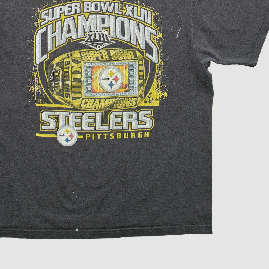 Pittsburgh Steelers Reebok 2009 T-shirt Black Vintage
