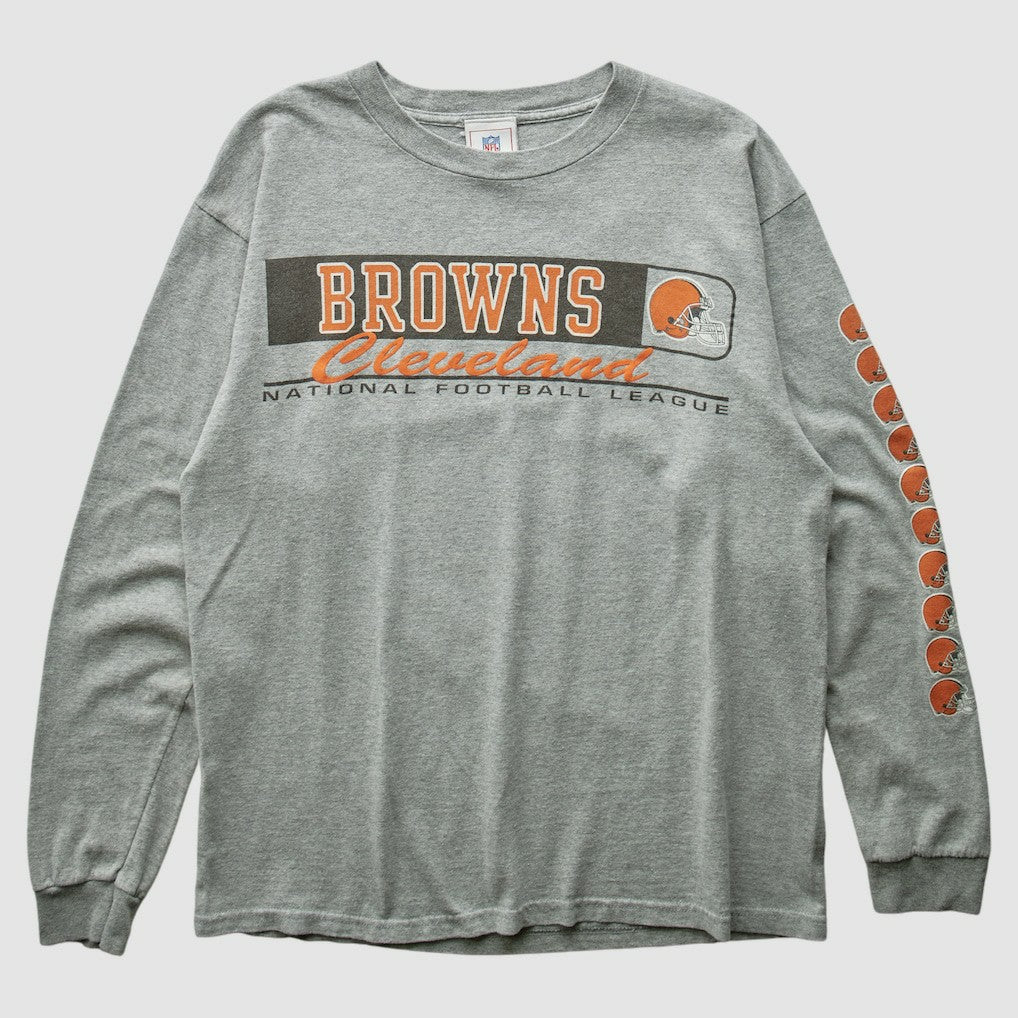 Cleveland Browns NFL 2000s Long Sleeve T-shirt Heather Gray Vintage
