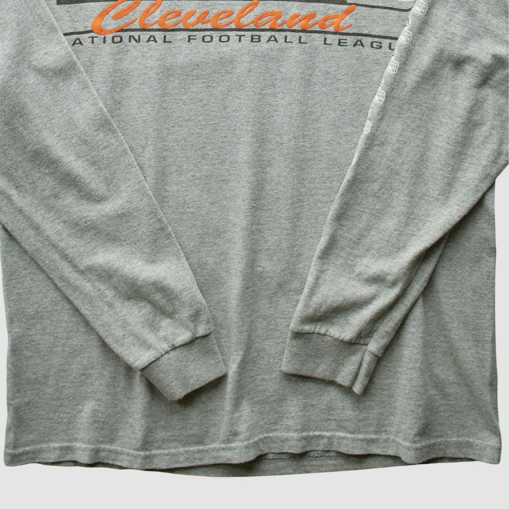 Cleveland Browns NFL 2000s Long Sleeve T-shirt Heather Gray Vintage