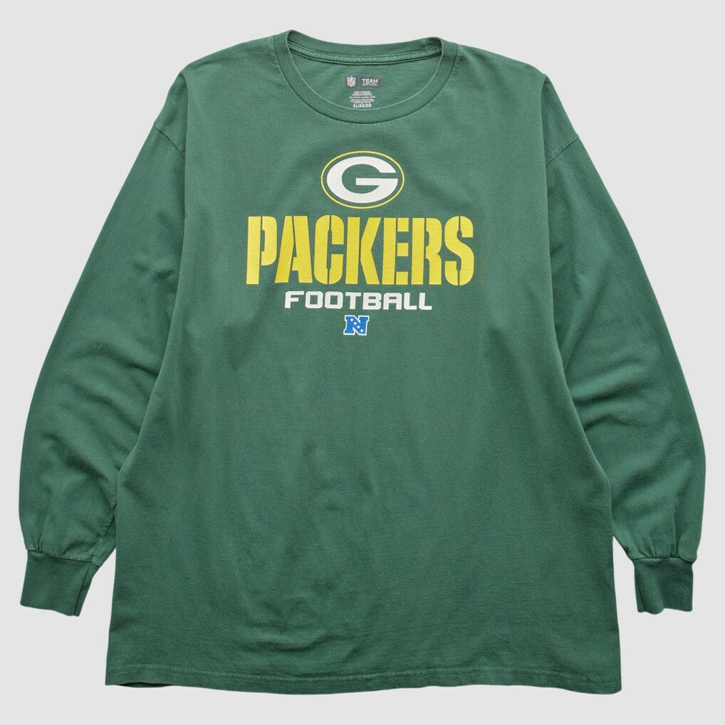 Green Bay Packers NFL 2010s Long Sleeve T-shirt Green Vintage
