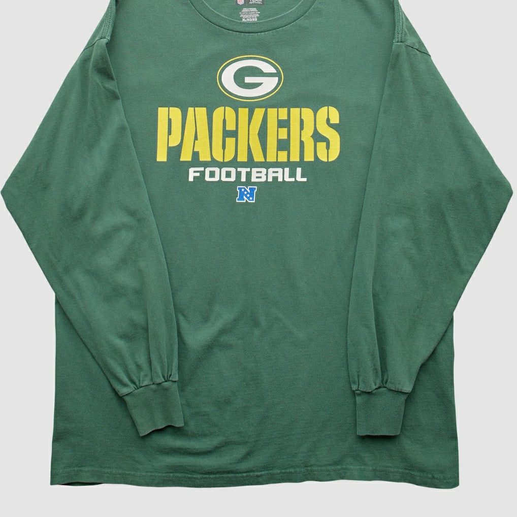 Green Bay Packers NFL 2010s Long Sleeve T-shirt Green Vintage