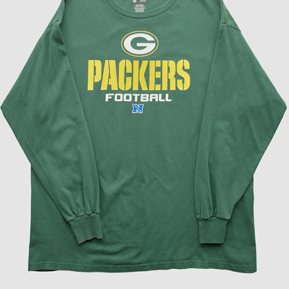 Green Bay Packers NFL 2010s Long Sleeve T-shirt Green Vintage