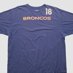 Denver Broncos Reebok 2010s T-shirt Navy Vintage