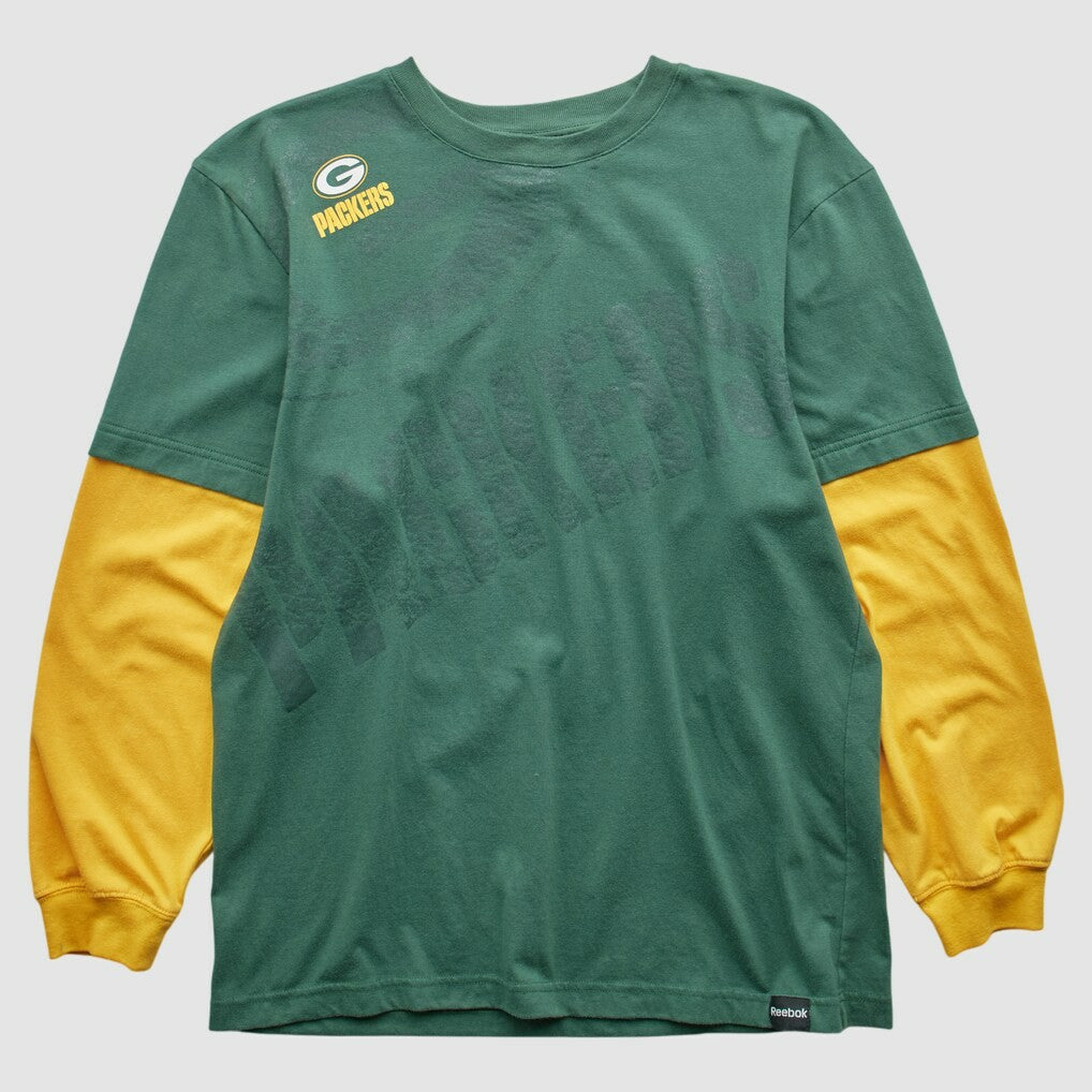 Green Bay Packers 2000s Long Sleeve T-shirt Green Vintage