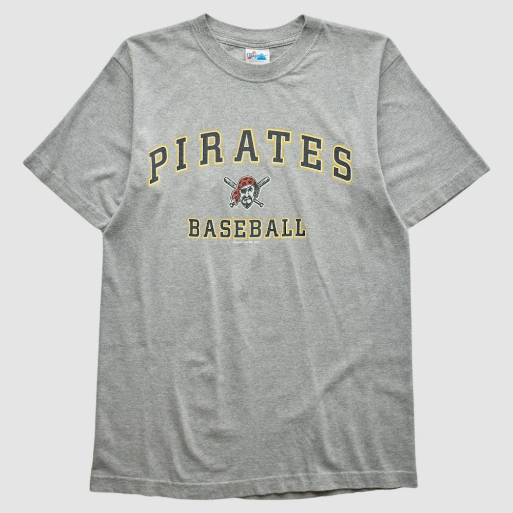 Pittsburgh Pirates Majestic 2000 T-shirt - Heather Gray - S by Fanatics Real Vintage T-shirts