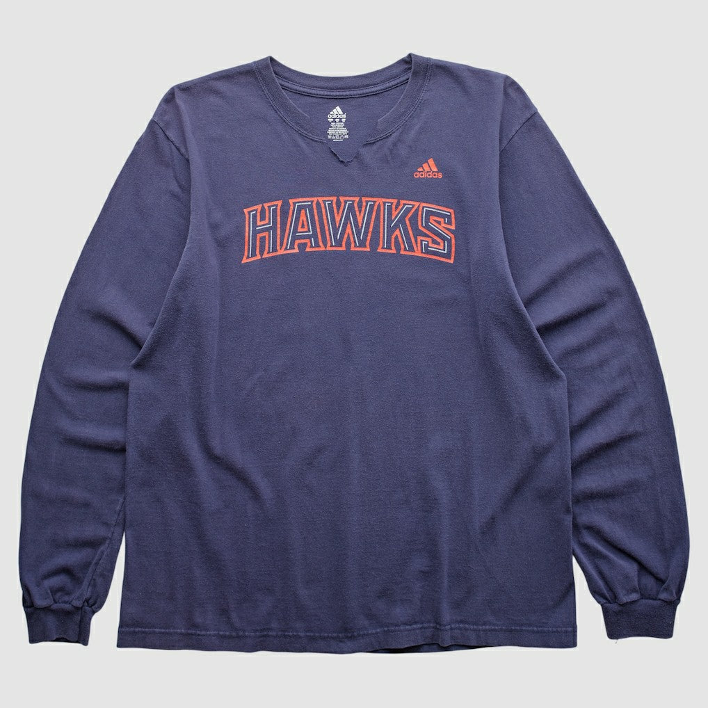 Atlanta Hawks 2000s Long Sleeve T-shirt Navy Vintage