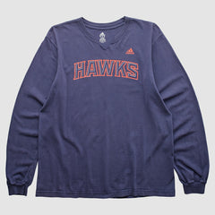 Atlanta Hawks 2000s Long Sleeve T-shirt Navy Vintage