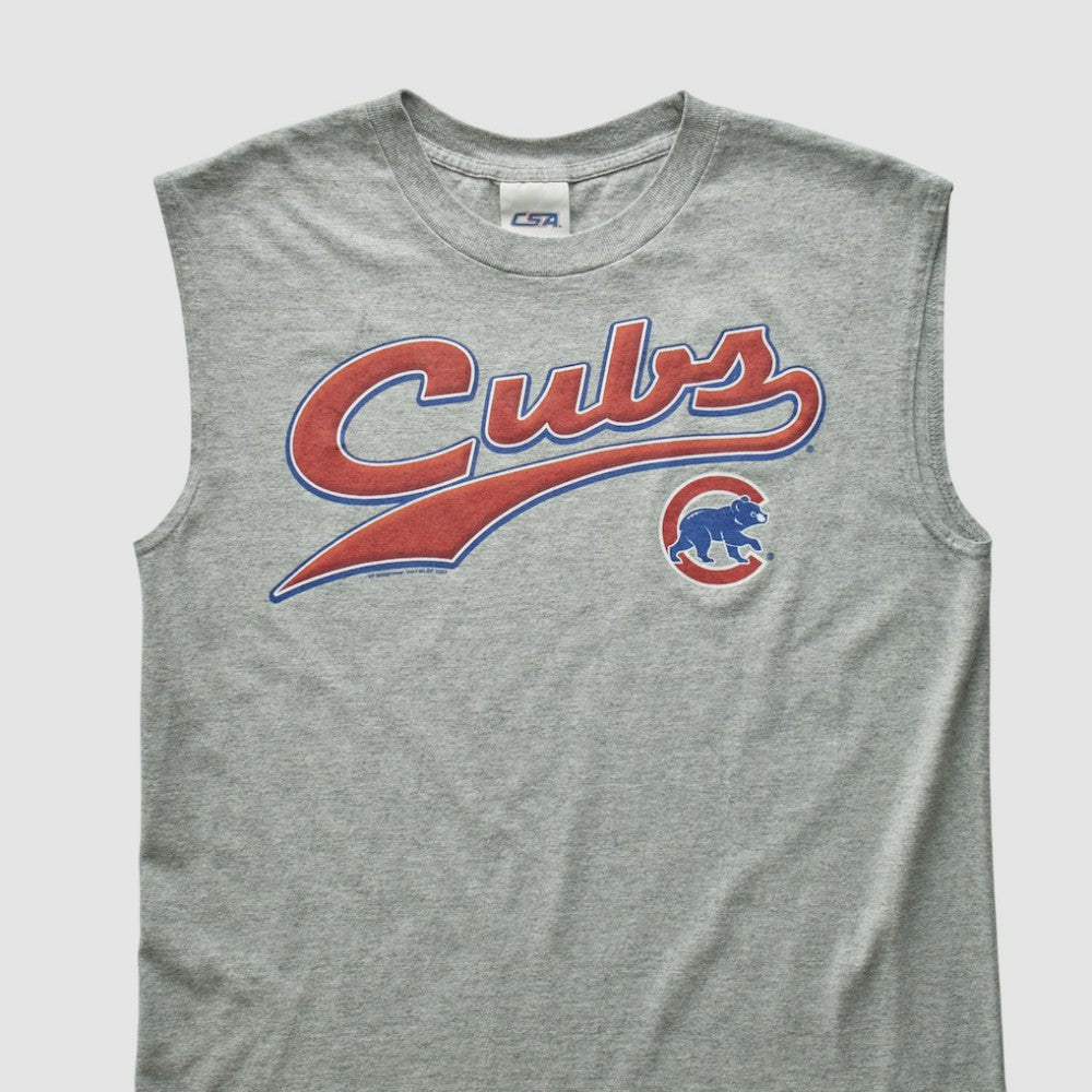 Chicago Cubs CSA 2000s Tank - Heather Gray - S by Fanatics Real Vintage Tanks