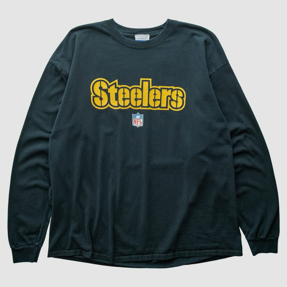 Pittsburgh Steelers Reebok 2000s Long Sleeve T-shirt Black Vintage