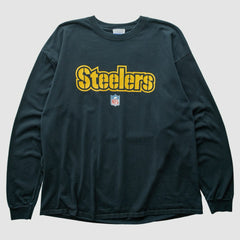 Pittsburgh Steelers Reebok 2000s Long Sleeve T-shirt Black Vintage