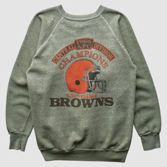 Cleveland Browns 1986 Pullover Sweatshirt Olive Vintage