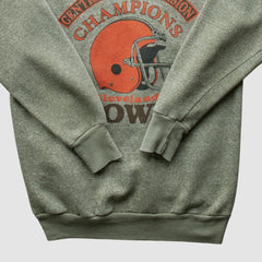 Cleveland Browns 1986 Pullover Sweatshirt Olive Vintage