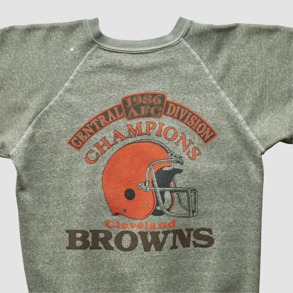 Cleveland Browns 1986 Pullover Sweatshirt Olive Vintage