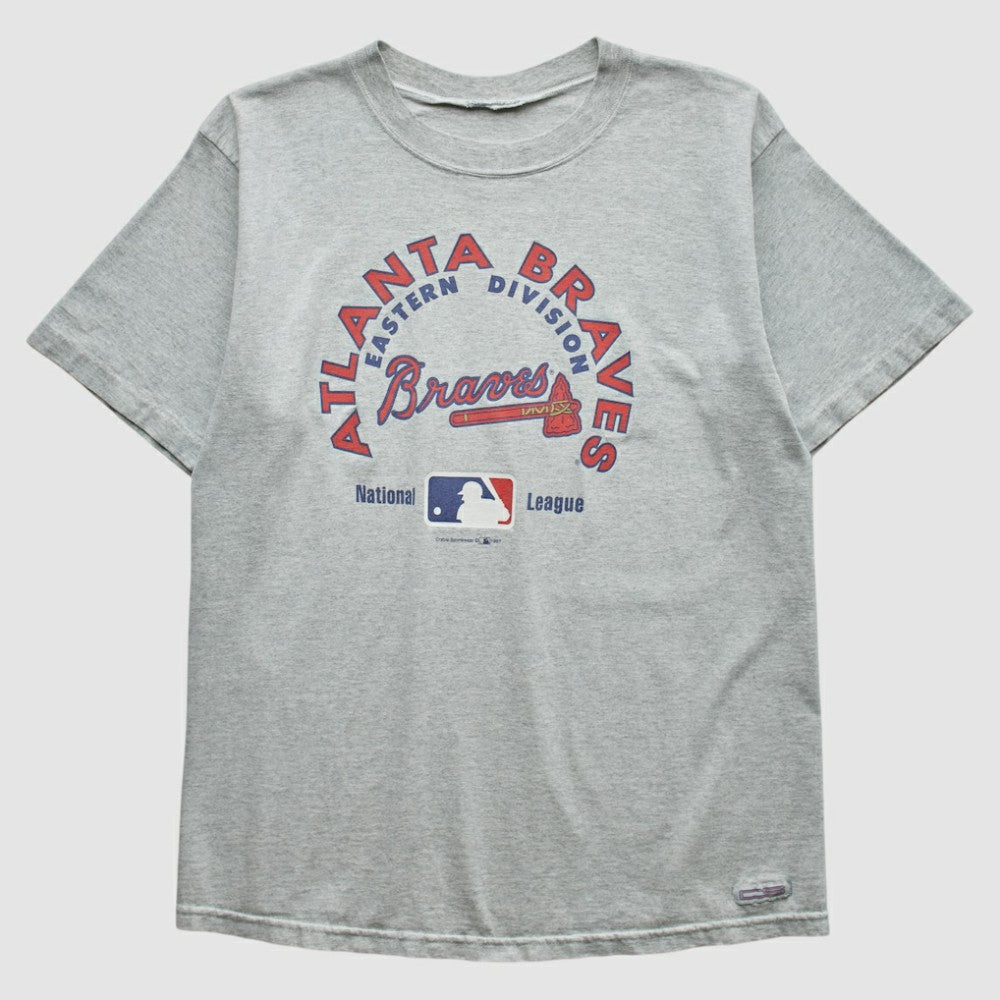 Atlanta Braves Crable Sportswear 1997 T-shirt - Heather Gray - M by Fanatics Real Vintage T-shirts