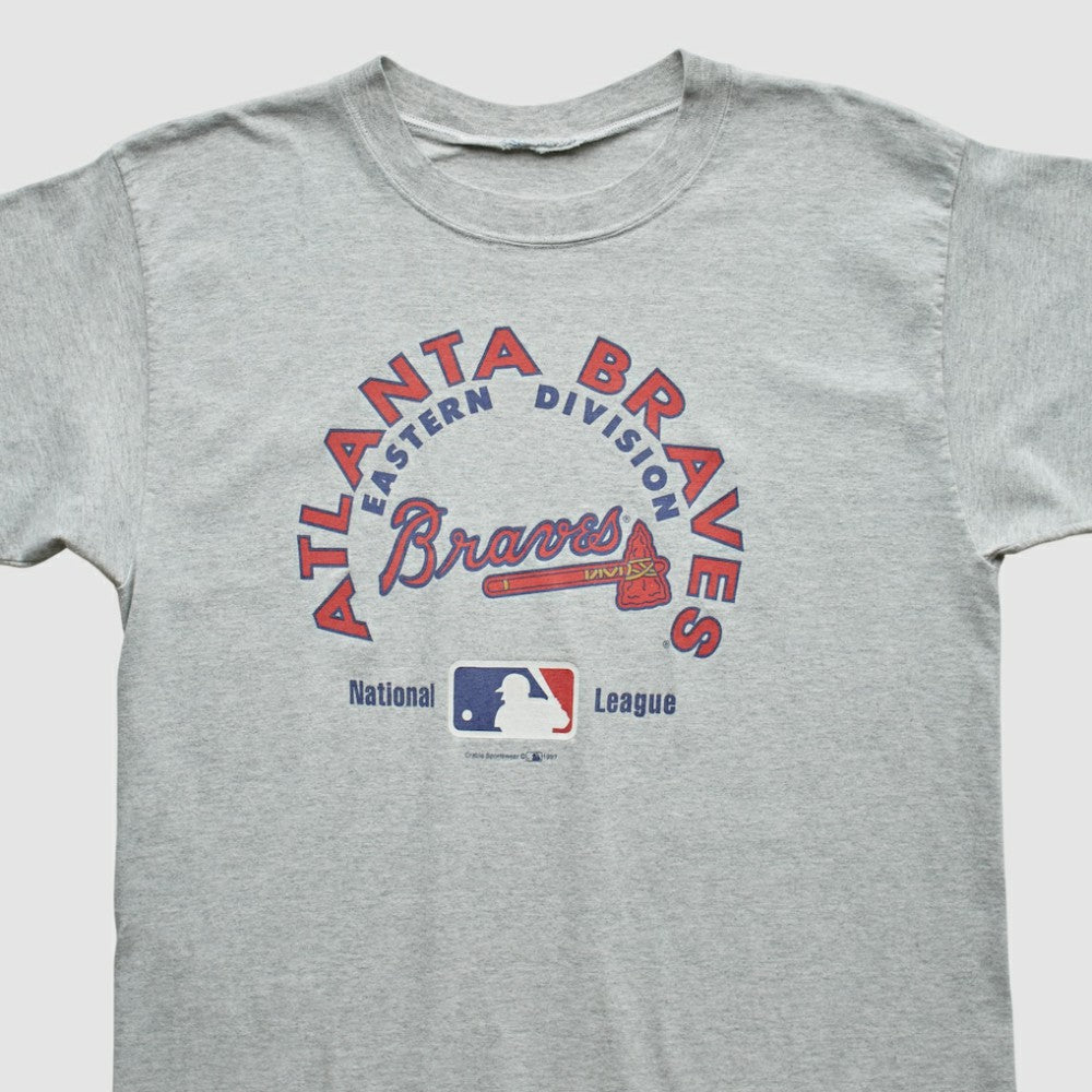 Atlanta Braves Crable Sportswear 1997 T-shirt - Heather Gray - M by Fanatics Real Vintage T-shirts